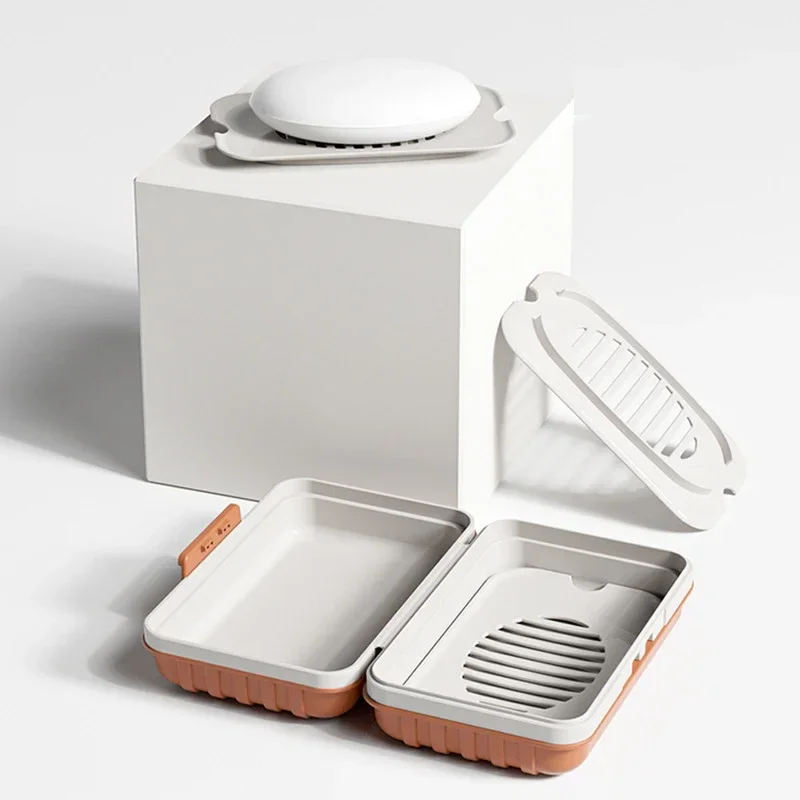 Home Essentials Bathroom Storage - Porte-savon en plastique avec couvercle pour