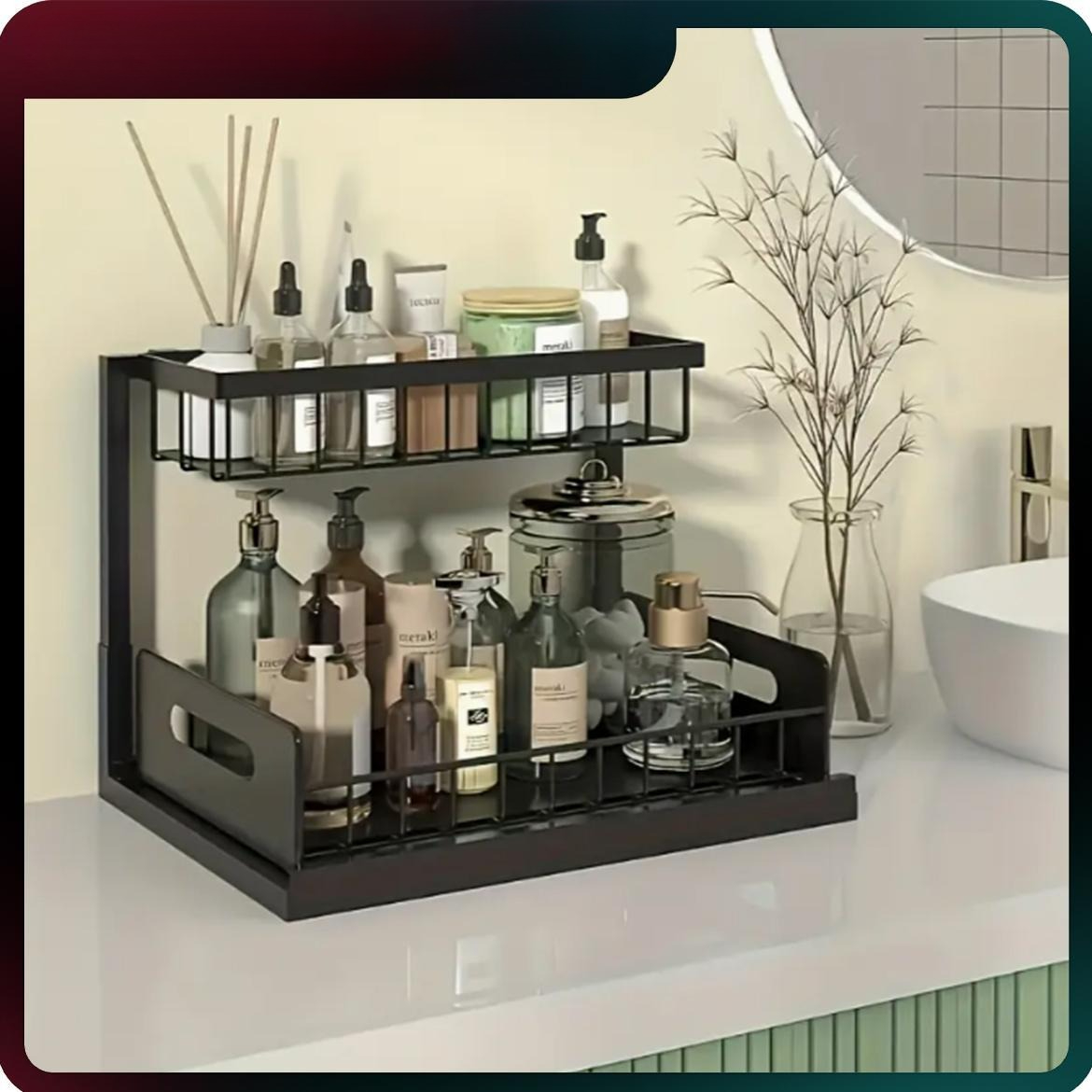 Home Bathroom Organizer - Organisateur de placard coulissant robuste sous