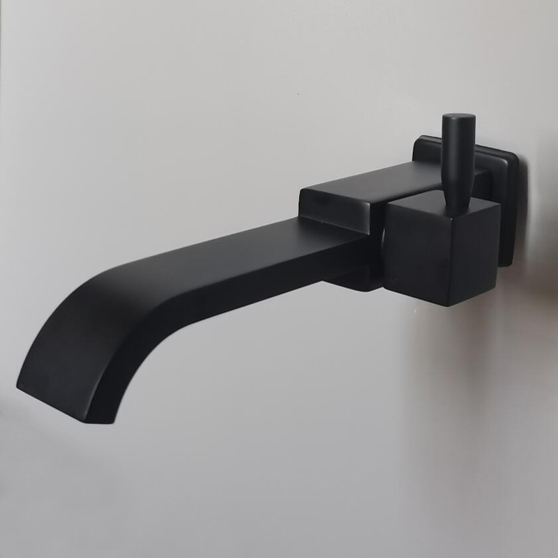 Basin Mixer Tap - Robinet d'eau froide noir en laiton,