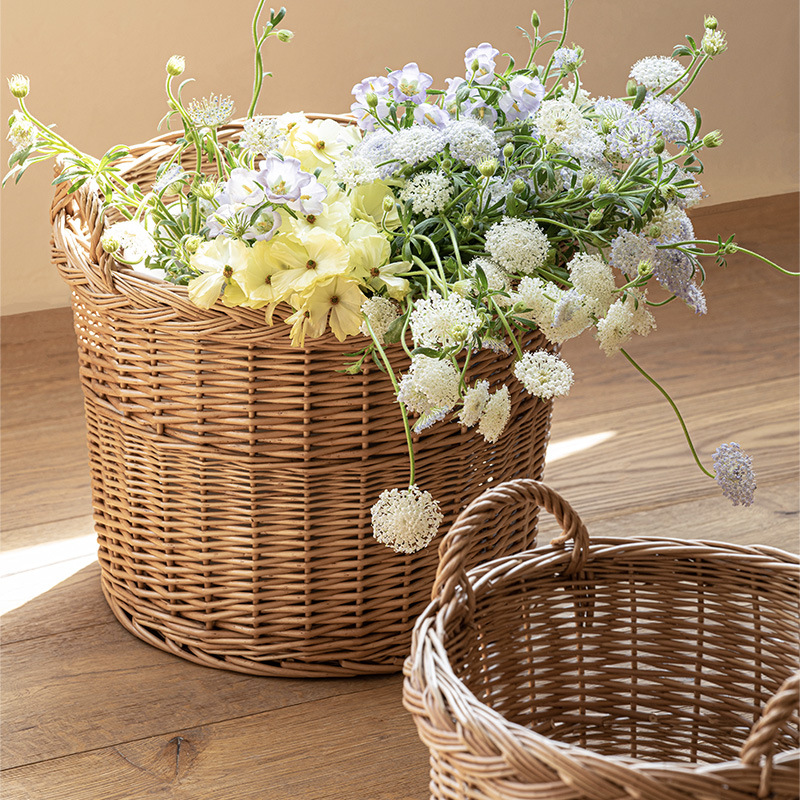Home Essentials Bathroom Storage - Panier à linge tissé avec poignées,