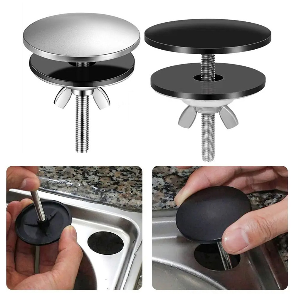 Basin Mixer Tap - Cache-trou de lavabo en acier inoxydable,
