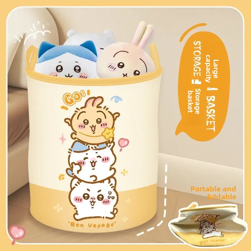 Home Edit Bathroom Storage - Panier à linge pliable Chiikawa Anime,