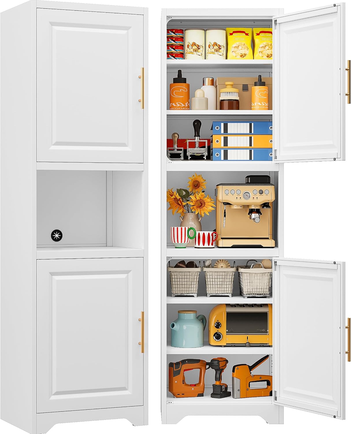 Home Bathroom Organizer - Armoire de rangement étroite de 67