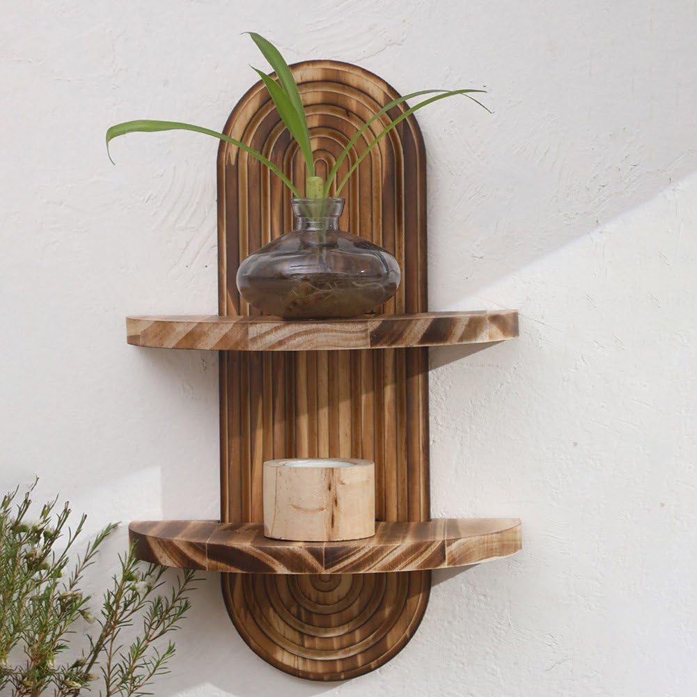 Home Bathroom Organizer - Étagère murale suspendue arc-en-ciel bohème à