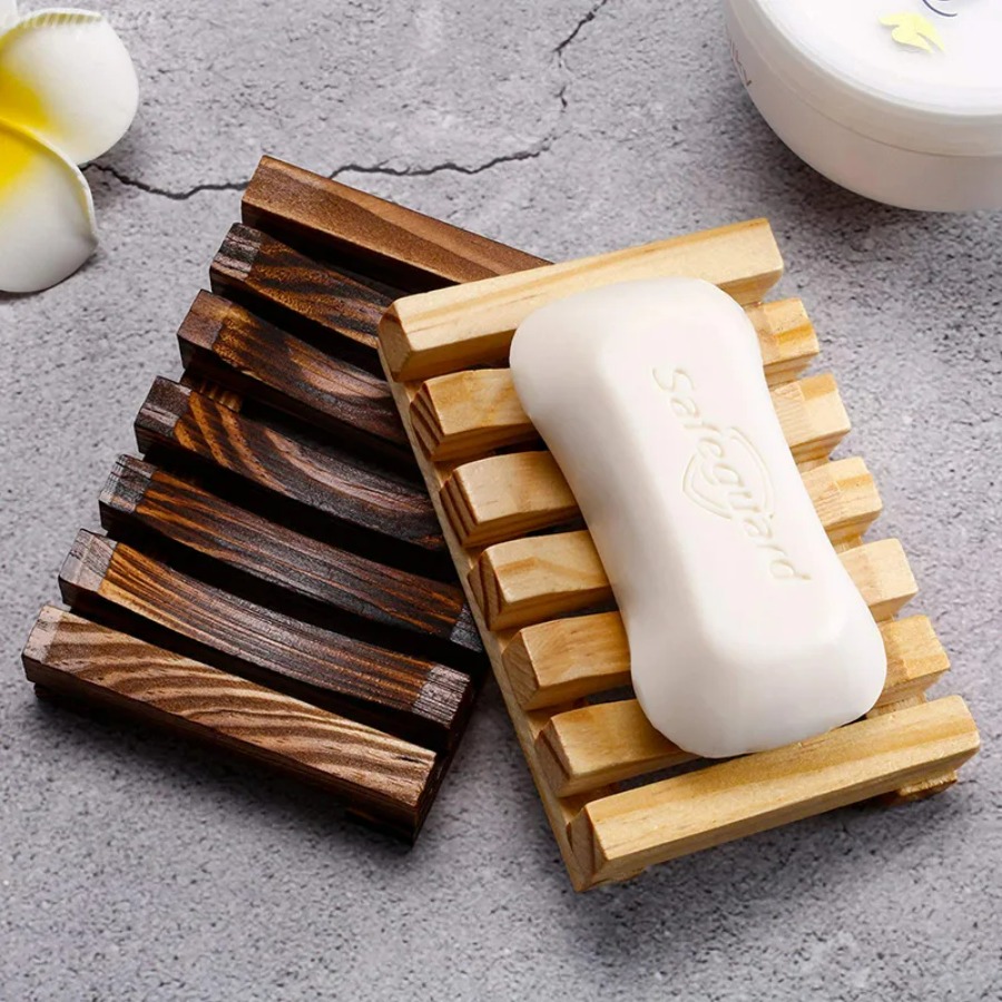 Home Essentials Bathroom Storage - Support à Savon en Bambou Naturel,
