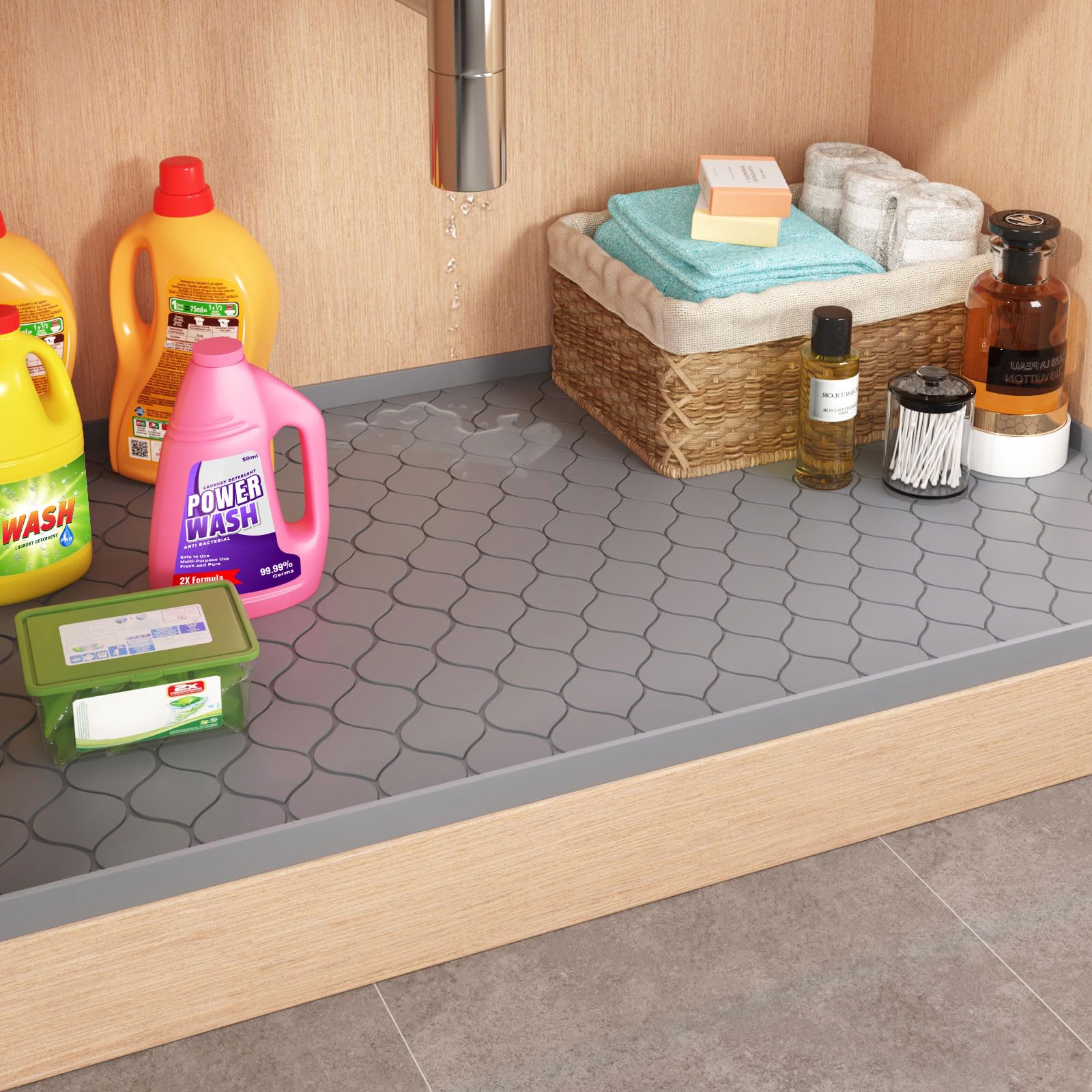 Tapis en silicone sous l'évier - Home Essentials Bathroom Storage avis et prix