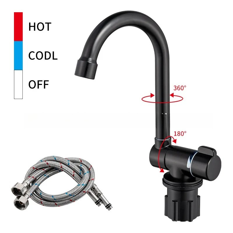 Robinet pliable noir pour évie - Basin Mixer Tap avis et prix