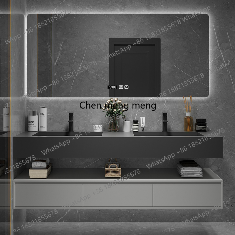 Meuble de salle de bain noir a - Home Bathroom Vanity Combo avis et prix